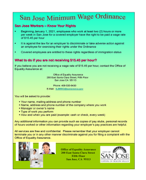 City of San Jose Workers: Know Your Rights